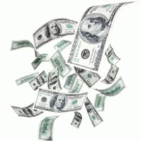 money falling