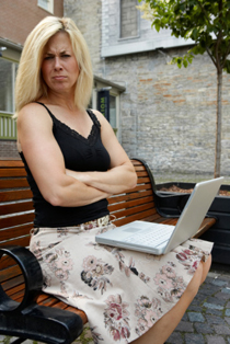 Angry Woman on Laptop