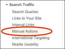 Google Manual Actions