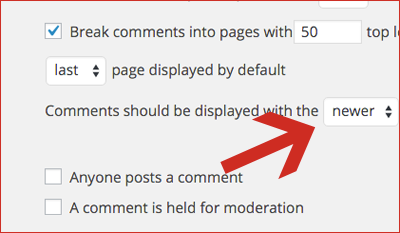 Display comments newest to oldest