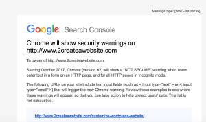 Chrome SSL Security Warning